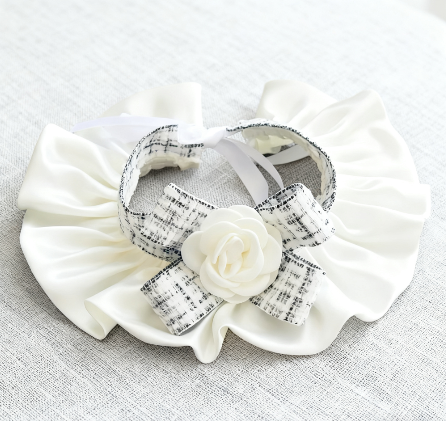 AC:Camellia flower pet collars
