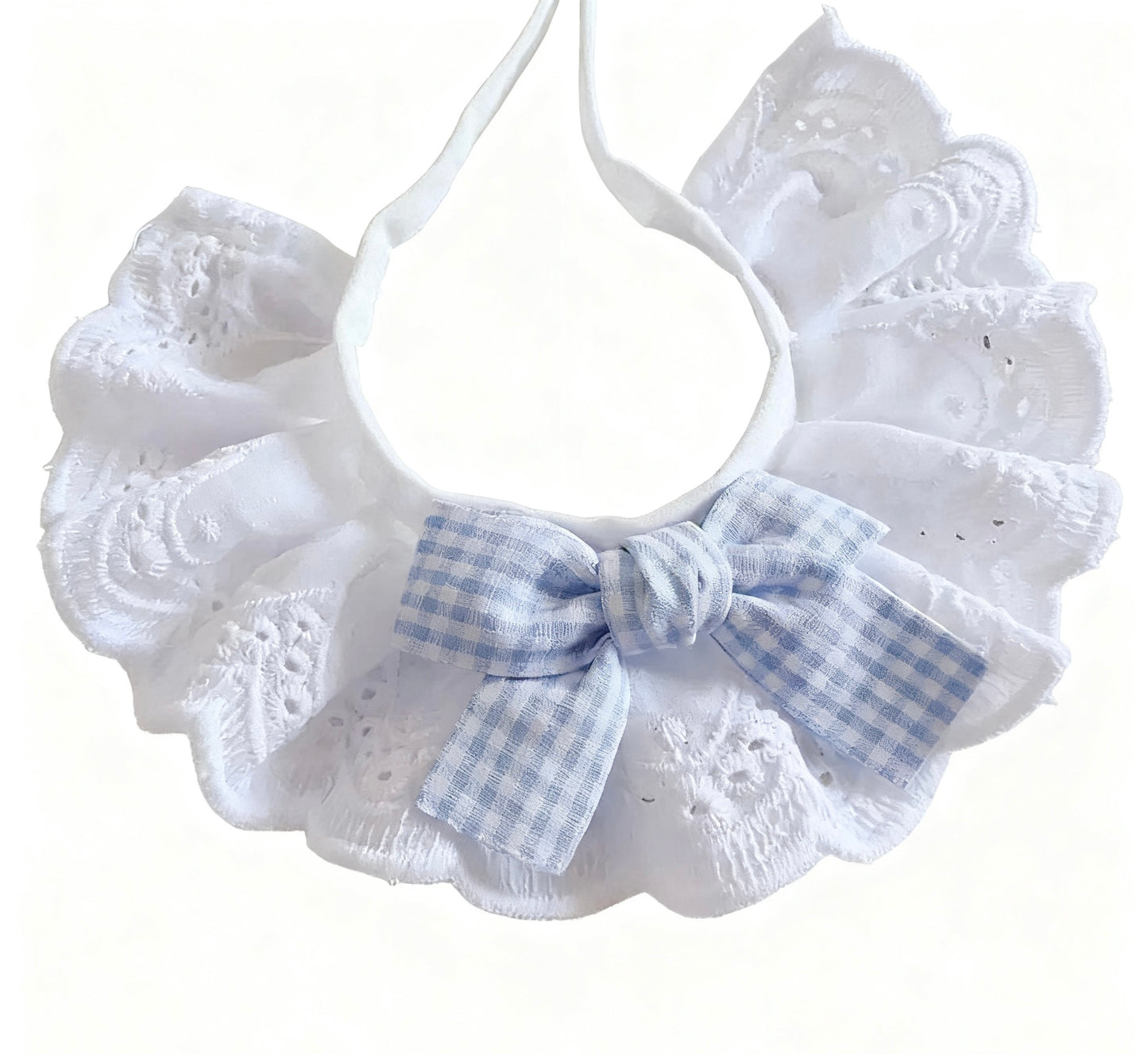 AB:Cotton lace bow bib for cats