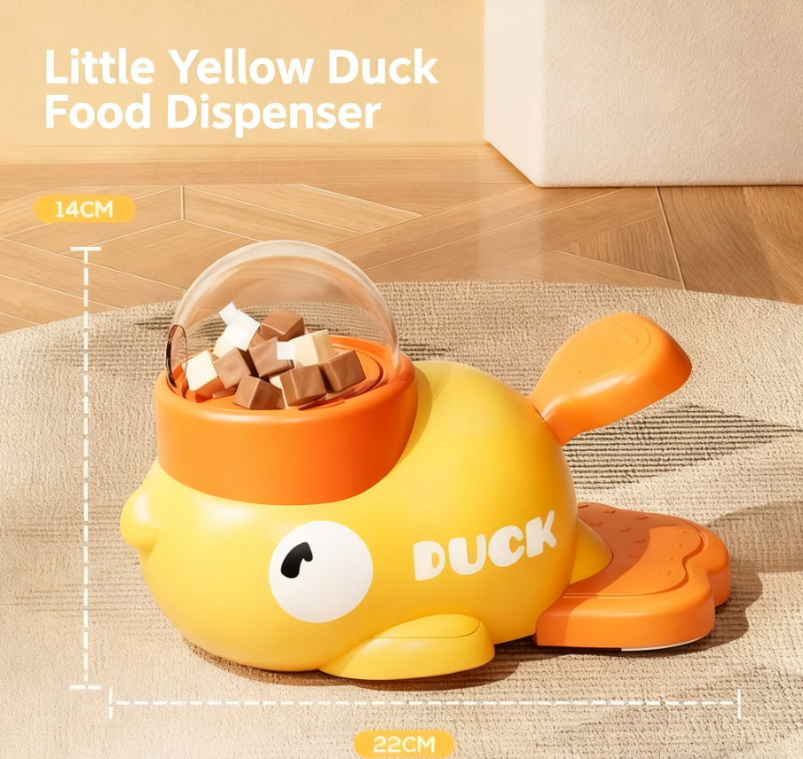 AD:Yellow Duck Food Dispensing Toy